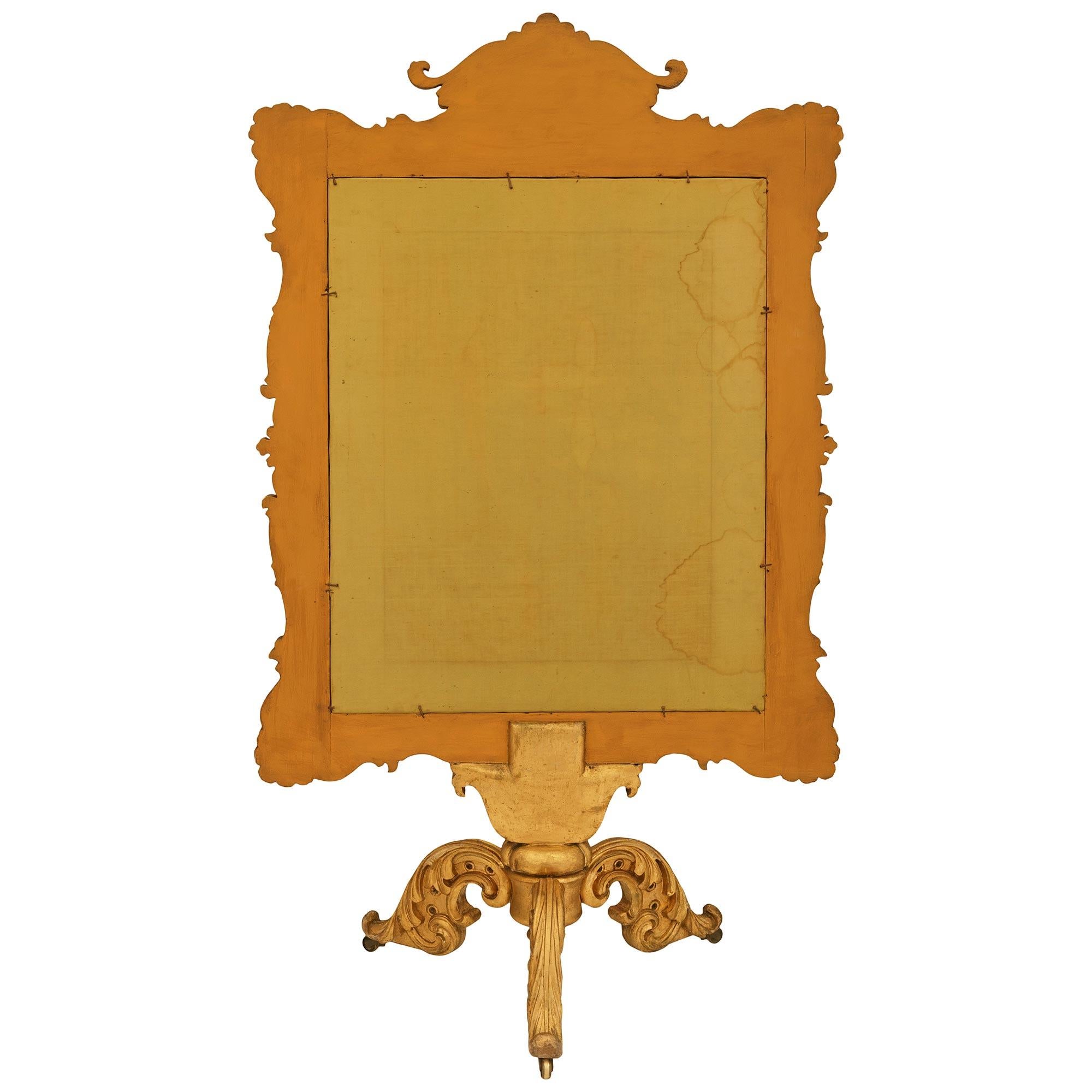 Paravento francese del XIX secolo di stile Luigi XIV in legno dorato e punto d'aghi in vendita 5