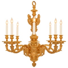 A French 19th century Louis XIV st.. ormolu chandelier