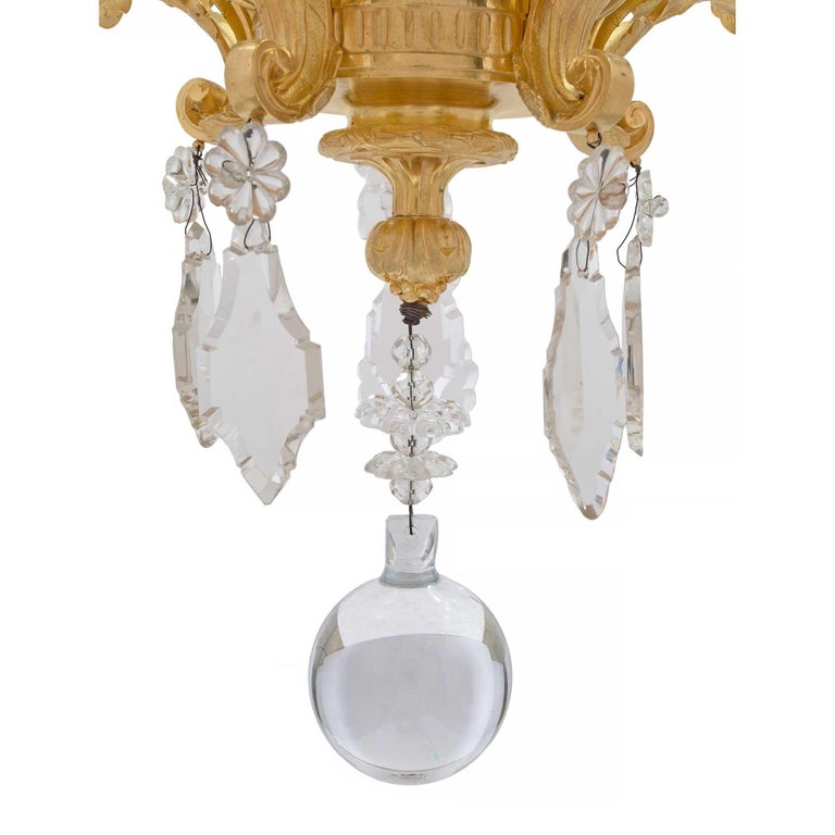 French 19th Century Louis XV Style Baccarat Crystal and Ormolu