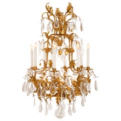 A French 19th century Louis XV st. crystal chandelier