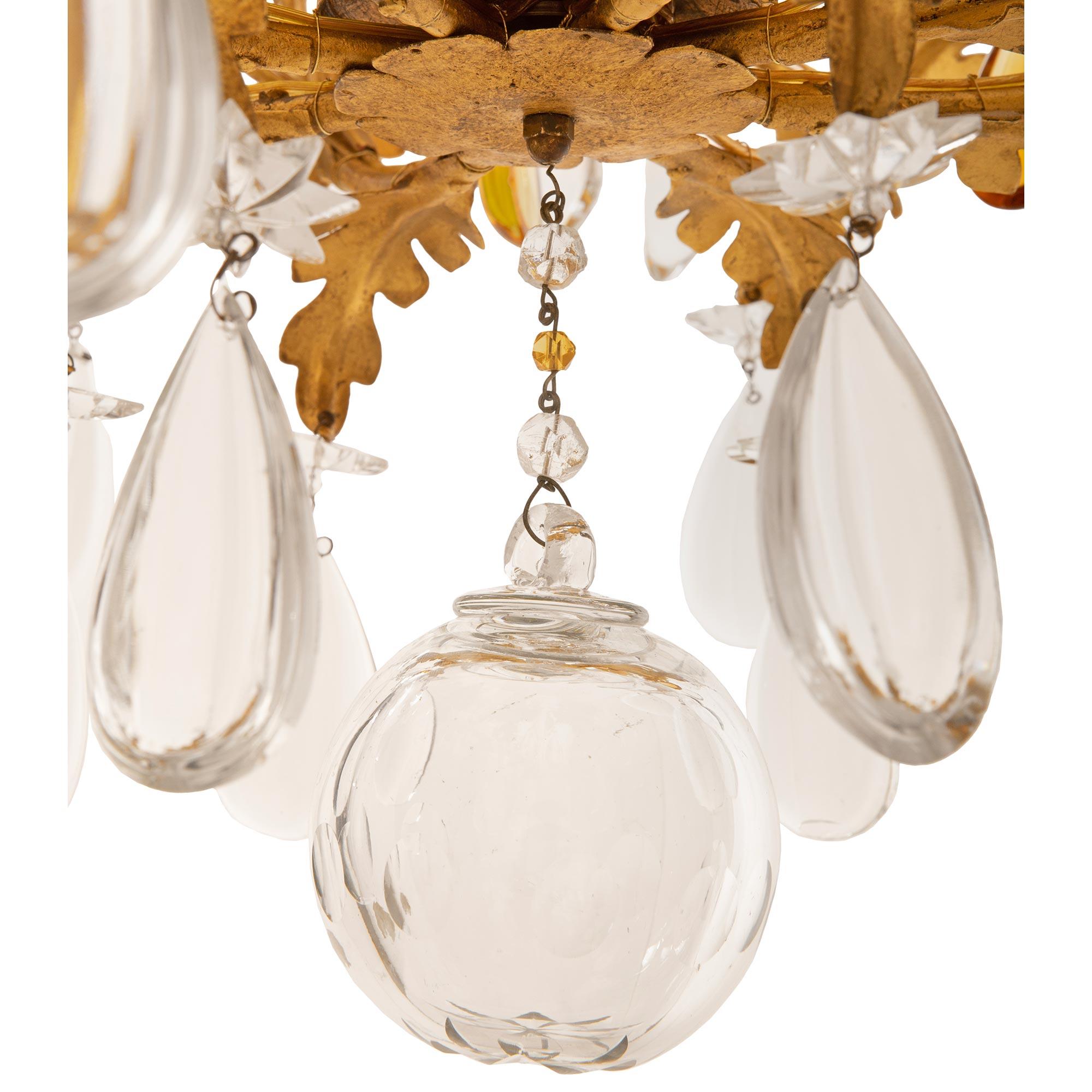 A French 19th century Louis XV st. crystal chandelier  For Sale 2