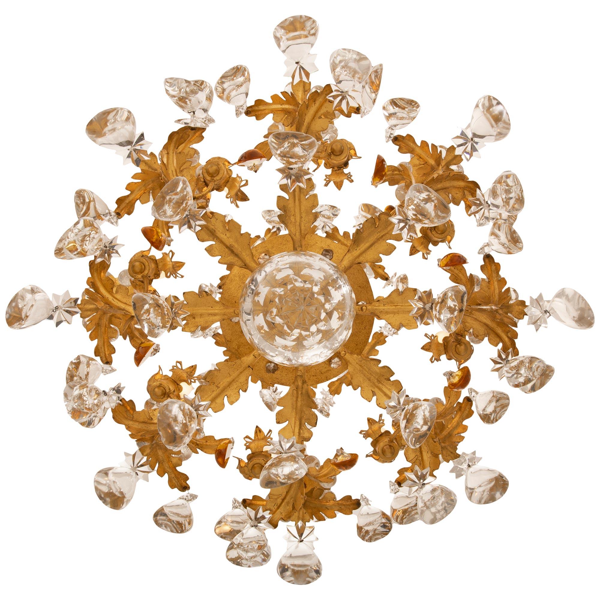 A French 19th century Louis XV st. crystal chandelier  For Sale 3