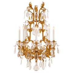 A French 19th century Louis XV st. crystal chandelier 
