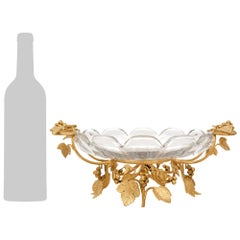 A French 19th century Louis XV st. Ormolu and Baccarat Crystal centerpiece