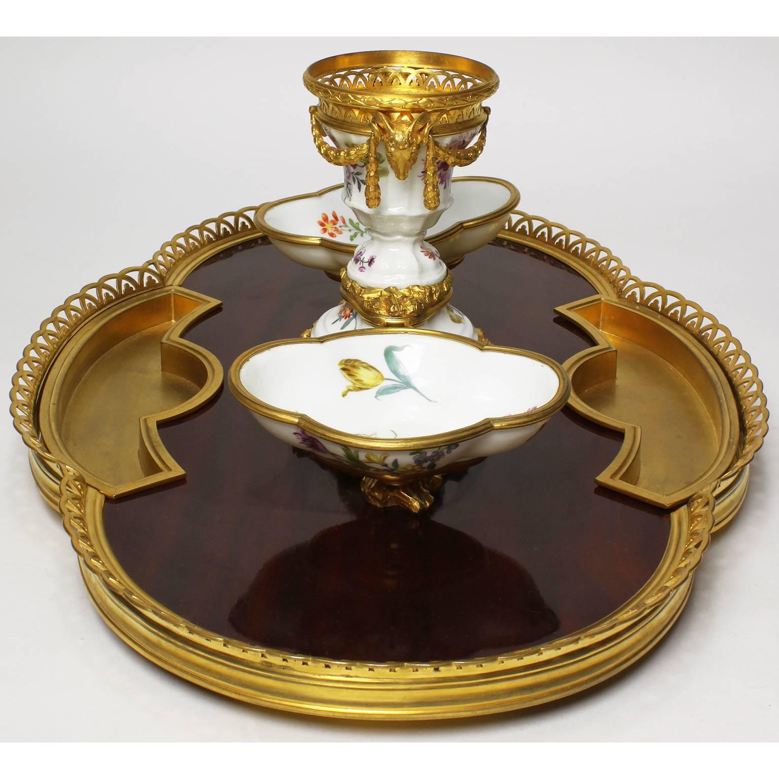 French 19th Century Louis XV Style Gilt-Bronze Encrier Inkwell by Boin Taburet For Sale 3