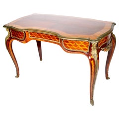 A French 19th Century Louis XV Style Kingwood Parquetry Ladies Writing Desk 