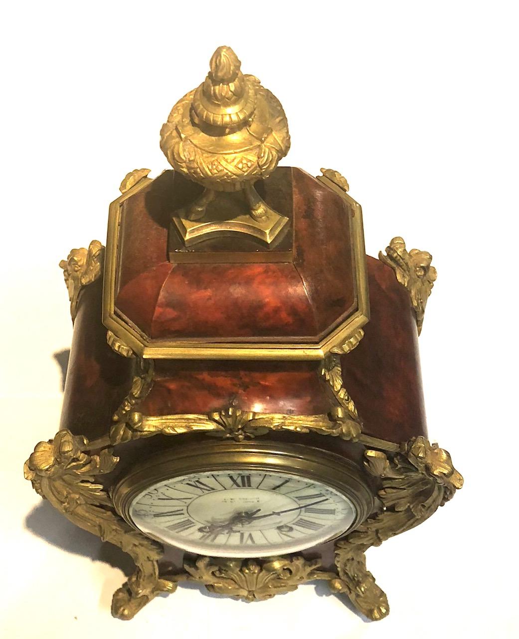 English A French 19th Century Louis XV Style Ormolu Mounted Bracket Clock For Sale
