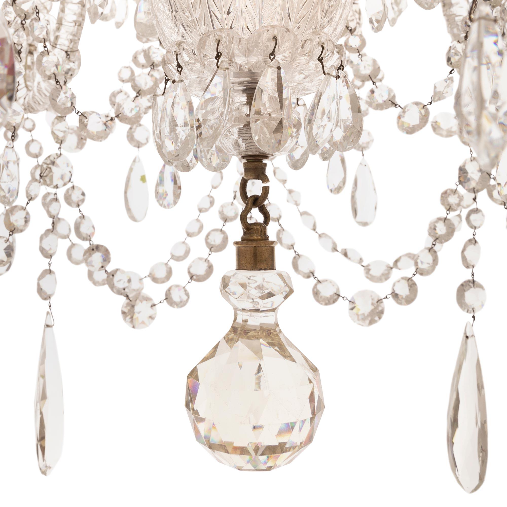 A French 19th century Louis XVI st. Baccarat crystal chandelier  For Sale 3