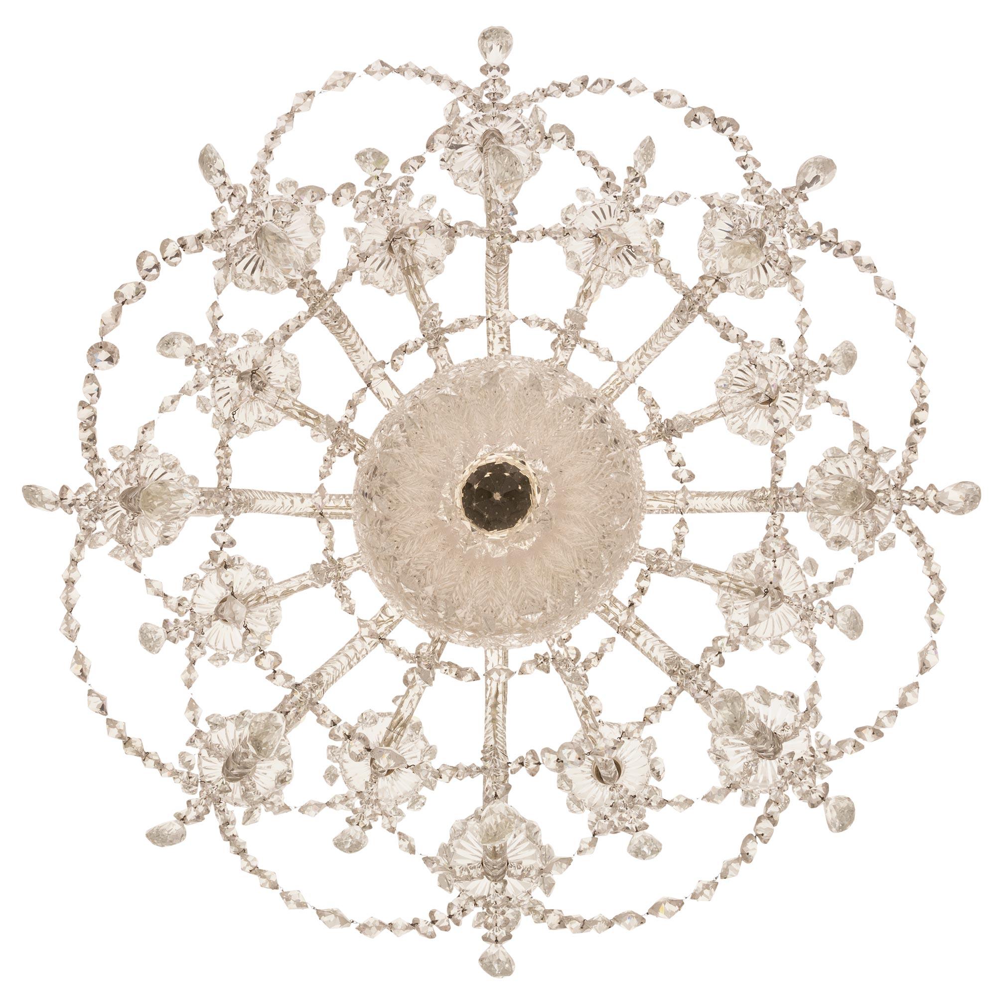 A French 19th century Louis XVI st. Baccarat crystal chandelier  For Sale 4