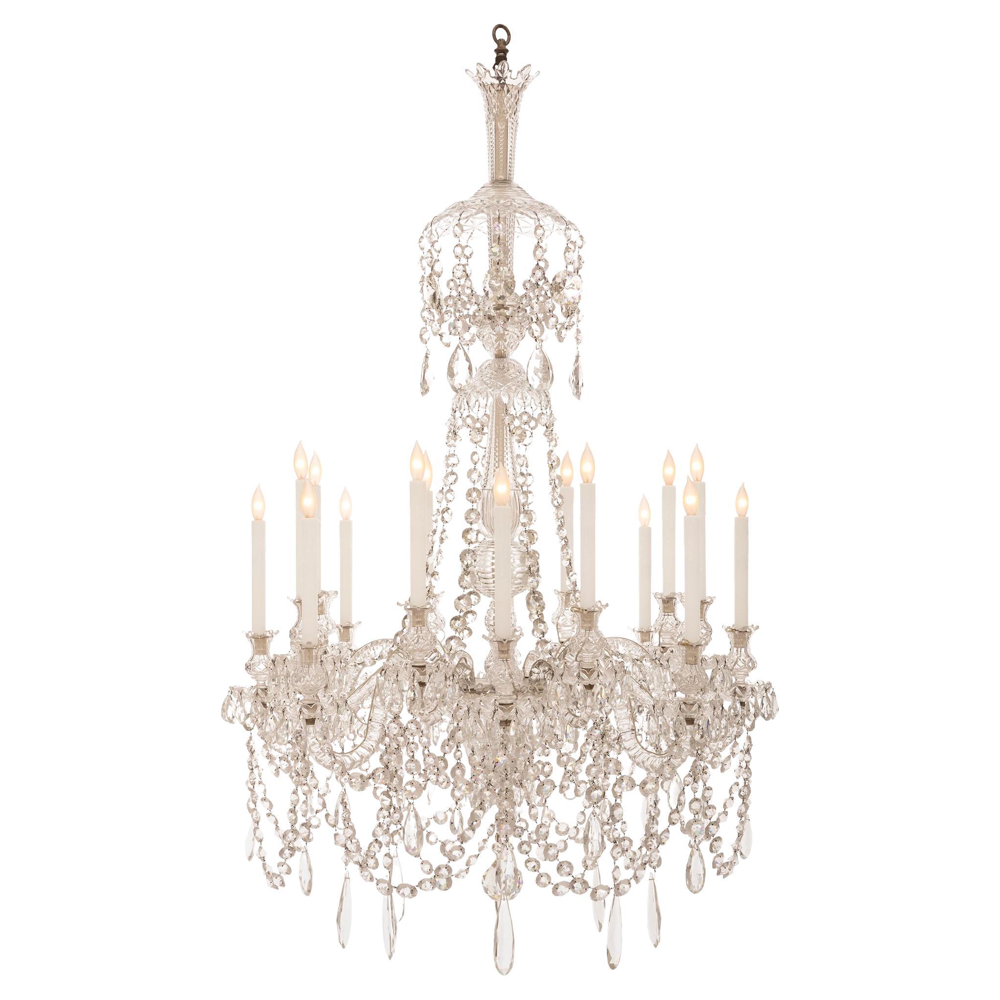 A French 19th century Louis XVI st. Baccarat crystal chandelier  For Sale