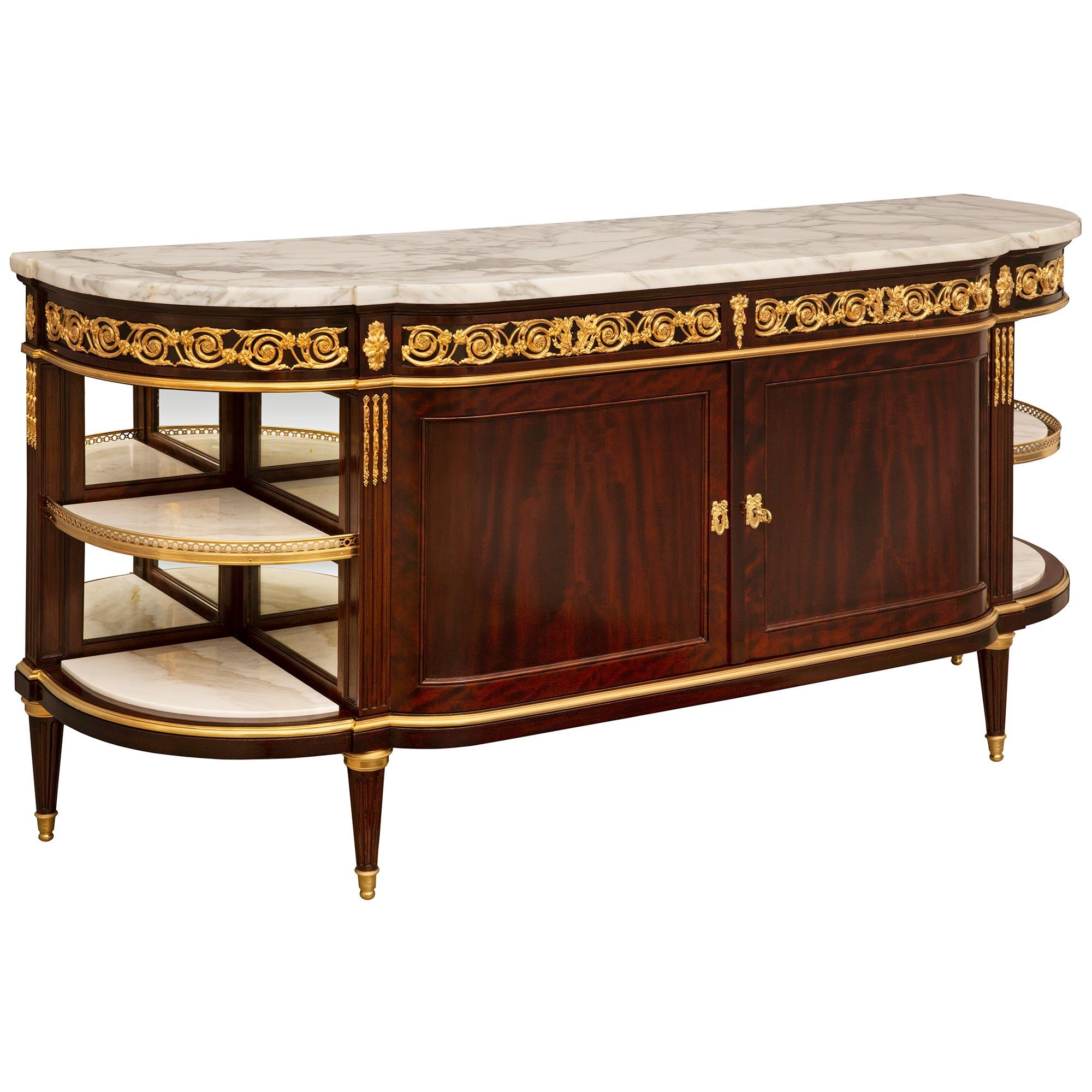 A French 19th century Louis XVI st. Belle Époque buffet signed by Paul Somani In Good Condition For Sale In West Palm Beach, FL