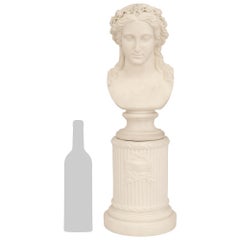 A French 19th century Louis XVI st. Biscuit Porcelain bust