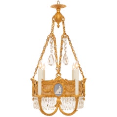 A French 19th century Louis XVI st. crystal chandelier