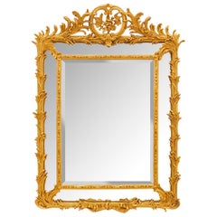 French 19th Century Louis XVI St. Double Framed Giltwood Mirror