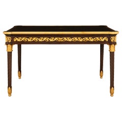 Used A French 19th century Louis XVI st. Mahogany and Ormolu Bureau Plat desk