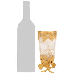 A French 19th century Louis XVI st. Ormolu and Baccarat Crystal vase