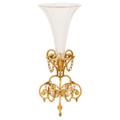 A French 19th century Louis XVI st. Ormolu and Baccarat Crystal vase