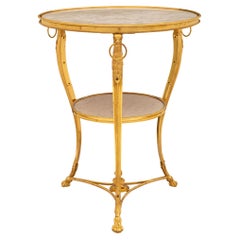 A French 19th Century Louis XVI St. Ormolu And Marble Gueridon Side Table