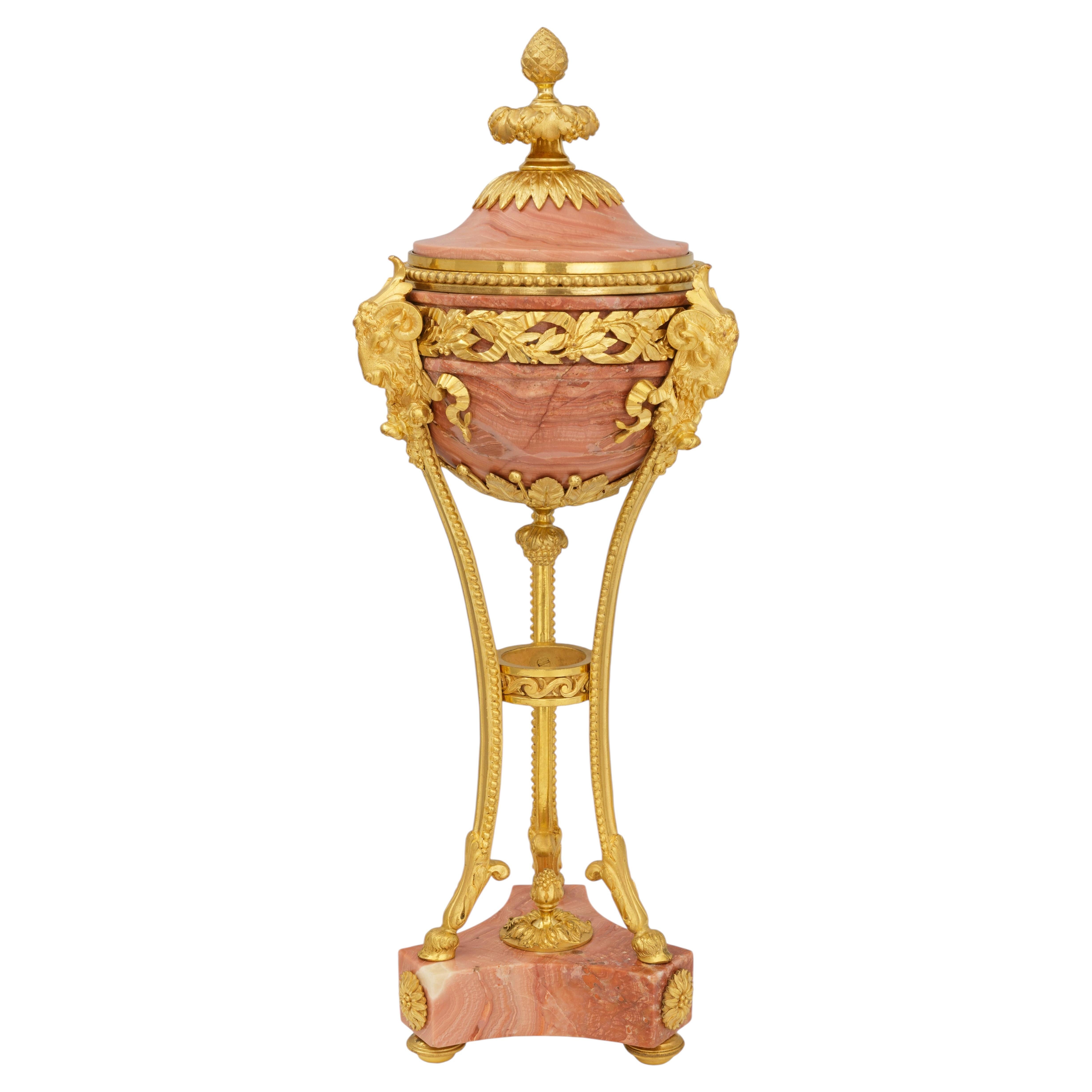 A French 19th century Louis XVI st. Ormolu and Onyx urn