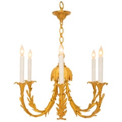 French 19th Century Louis XVI St. Ormolu Chandelier