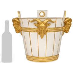 Vaso da latte in porcellana dorata e porcellana Luigi XVI, XIX secolo, francese