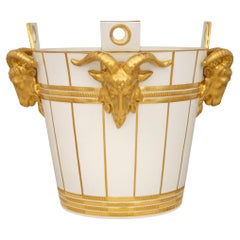 Vaso da latte in porcellana dorata e porcellana Luigi XVI, XIX secolo, francese