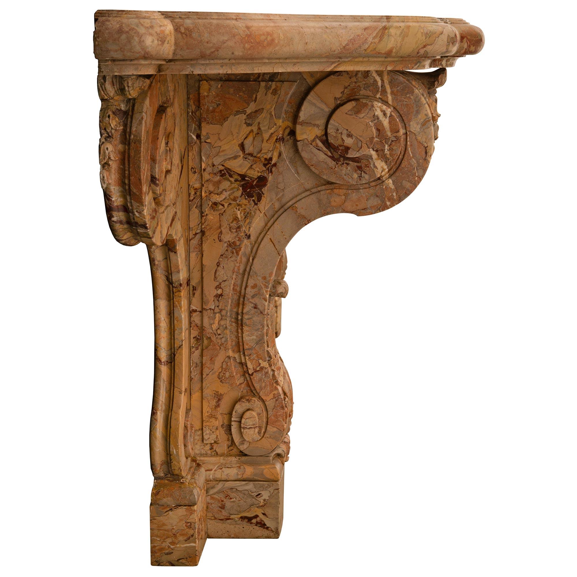 A French 19th century Louis XVI st. Sarrancolin marble console In Good Condition For Sale In West Palm Beach, FL