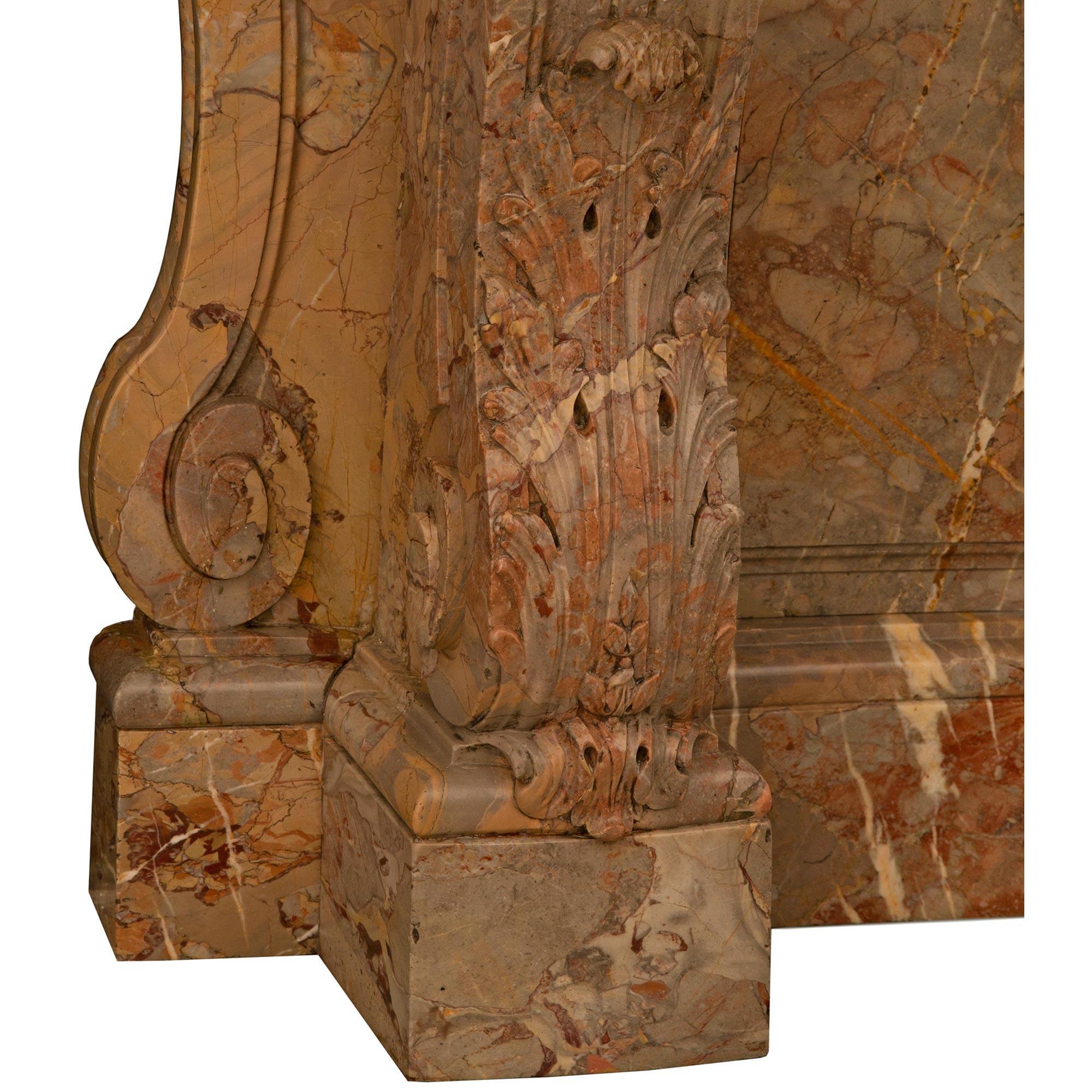 A French 19th century Louis XVI st. Sarrancolin marble console For Sale 2