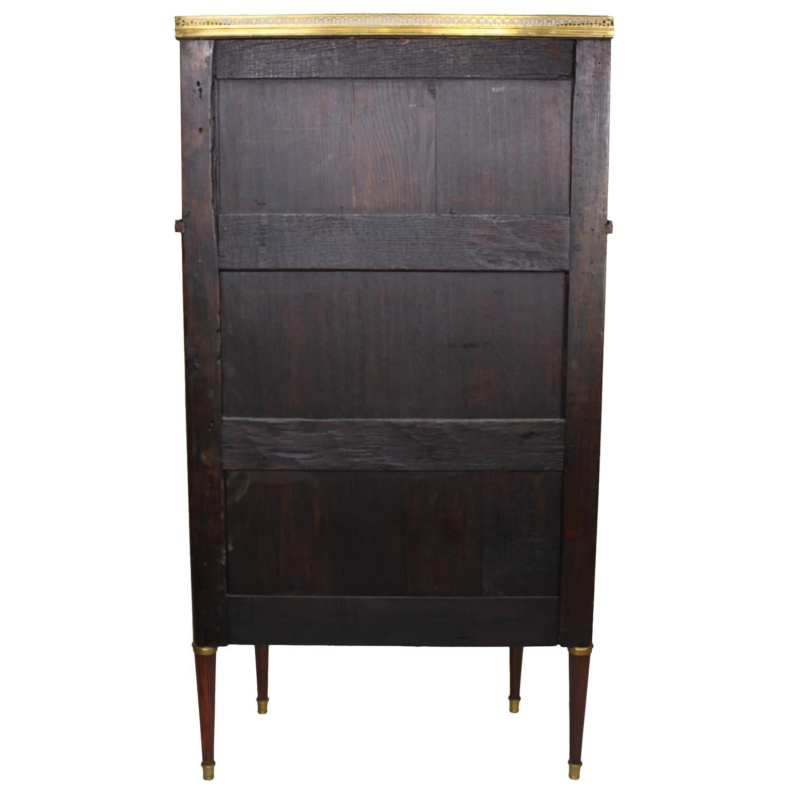 A French 19th Century Louis XVI Style Gilt-Bronze Mounted Meuble d'Appui Cabinet For Sale 8