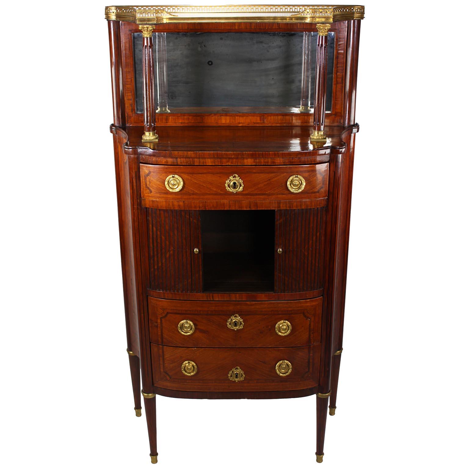 A French 19th Century Louis XVI Style Gilt-Bronze Mounted Meuble d'Appui Cabinet For Sale 3