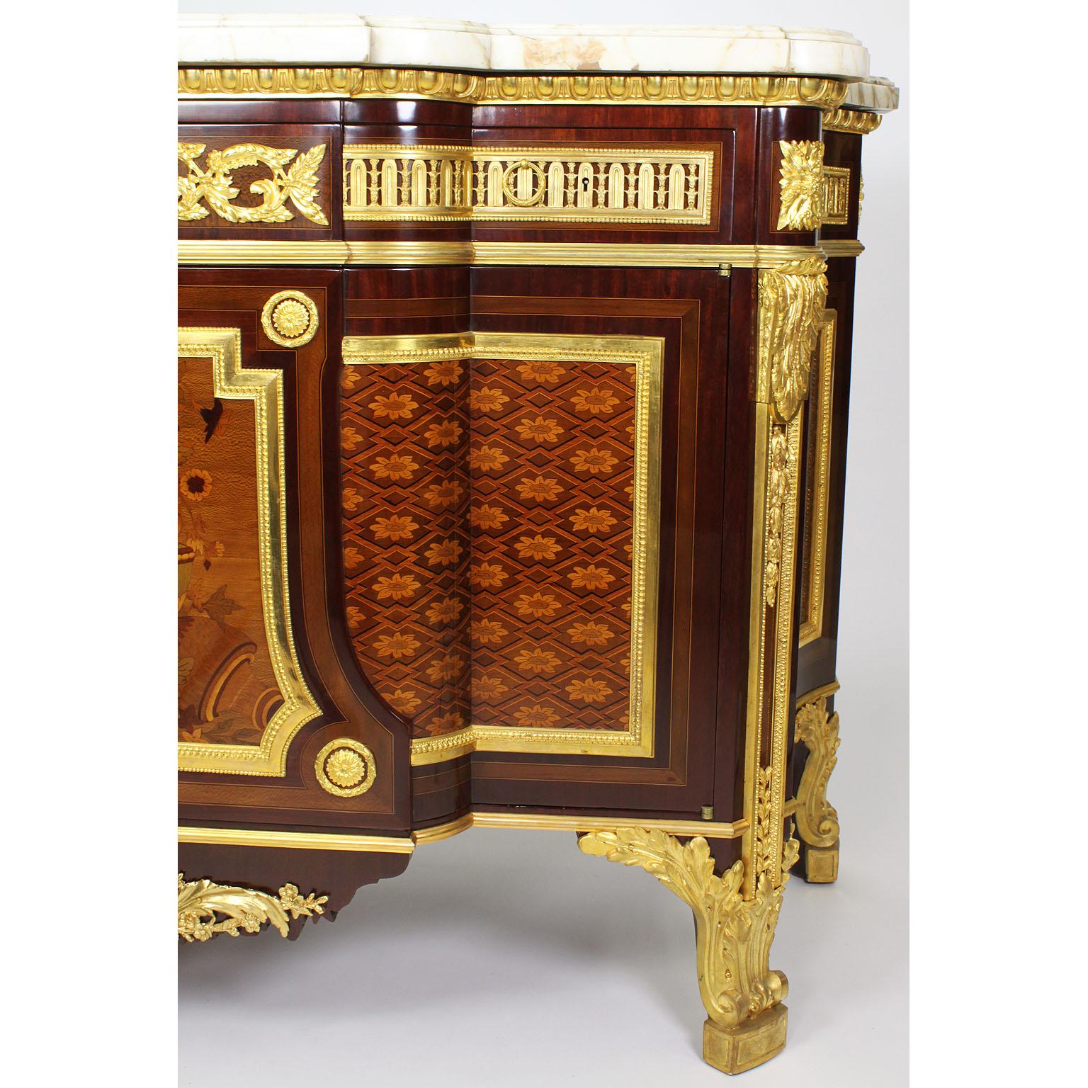 French 19th Century Louis XVI Style Ormolu and Marquetry Fontainebleau Commode 4