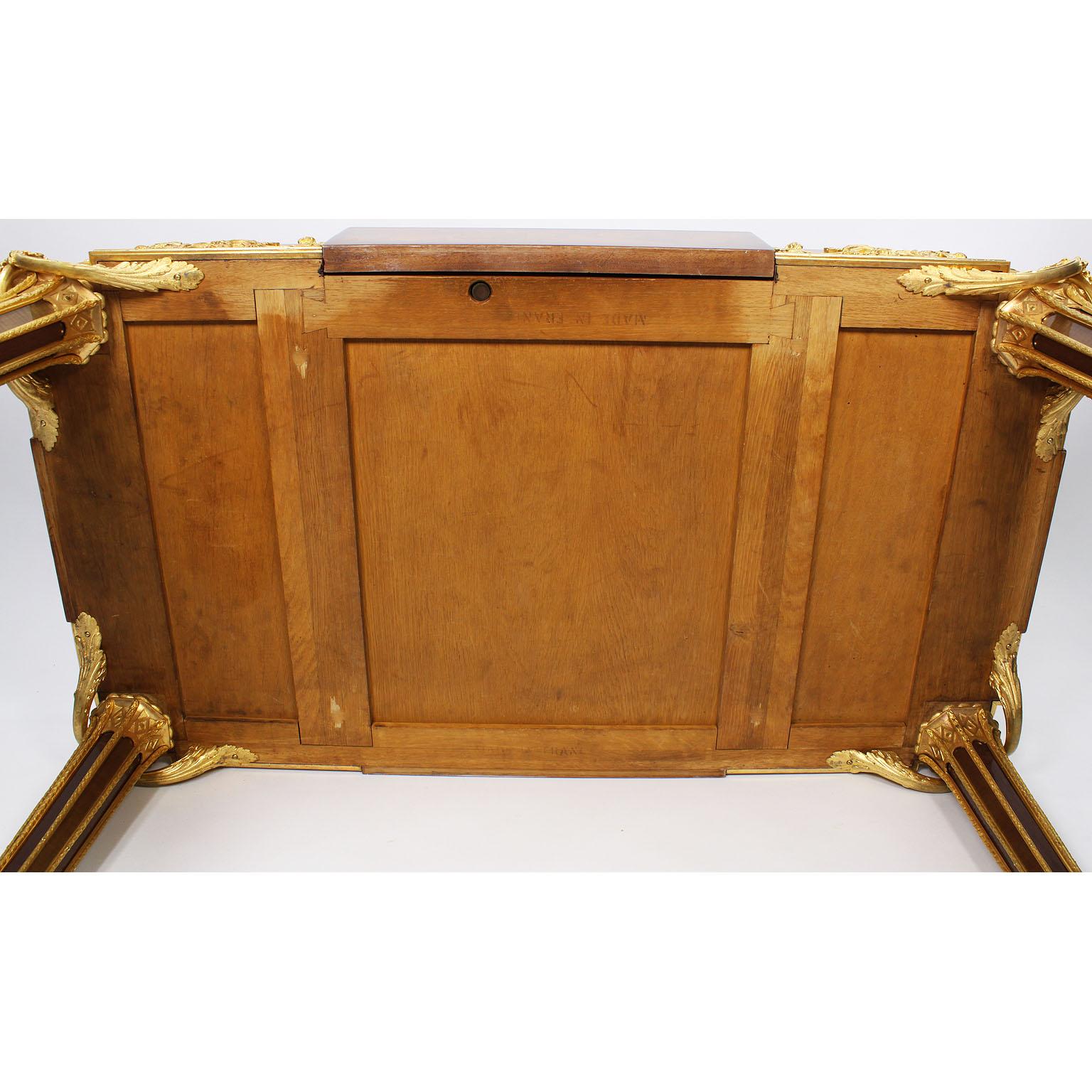 French Louis XVI Style Ormolu and Marquetry Table, Beurdeley Attributed For Sale 13