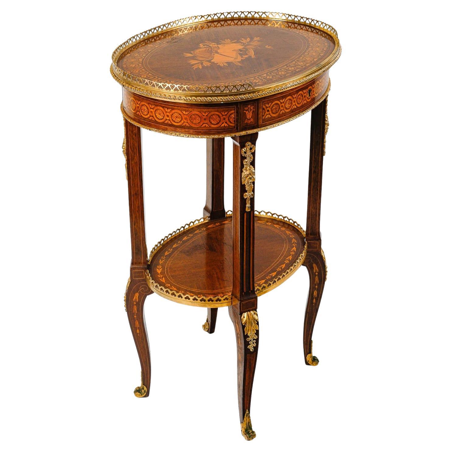 A French 19th Century Louis XVI Style Side Table, circa 1880 For Sale