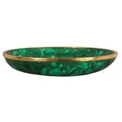 French 19th Century Malachite and Ormolu Centerpiece Bowl