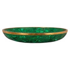 French 19th Century Malachite and Ormolu Centerpiece Bowl