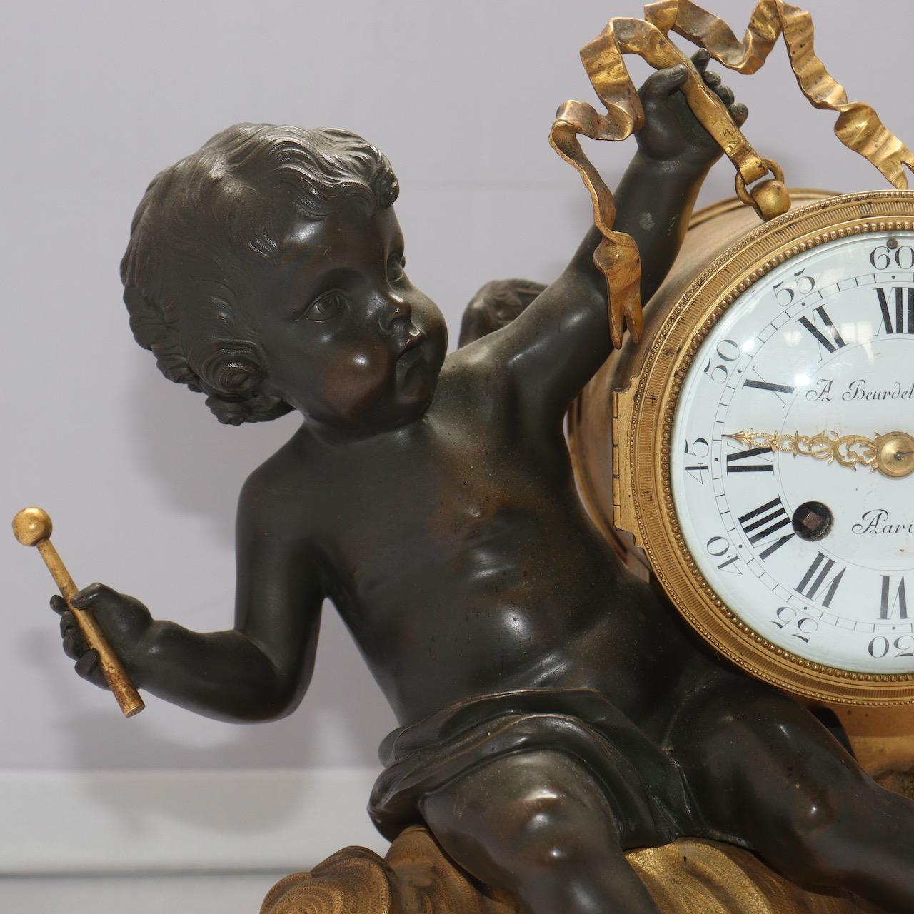 French 19th Century Mantel Clock by a.Beurdeley Fils 3