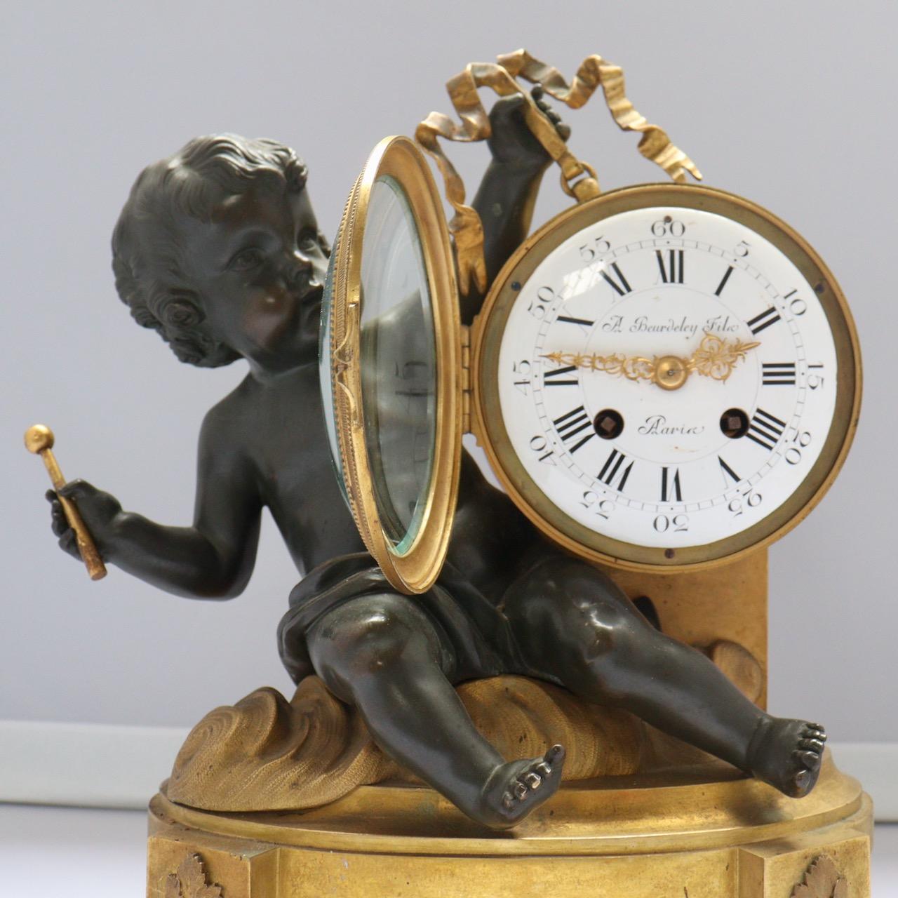 French 19th Century Mantel Clock by a.Beurdeley Fils 2