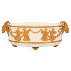 A French 19th century Neo-classical st. Carrara marble centerpiece