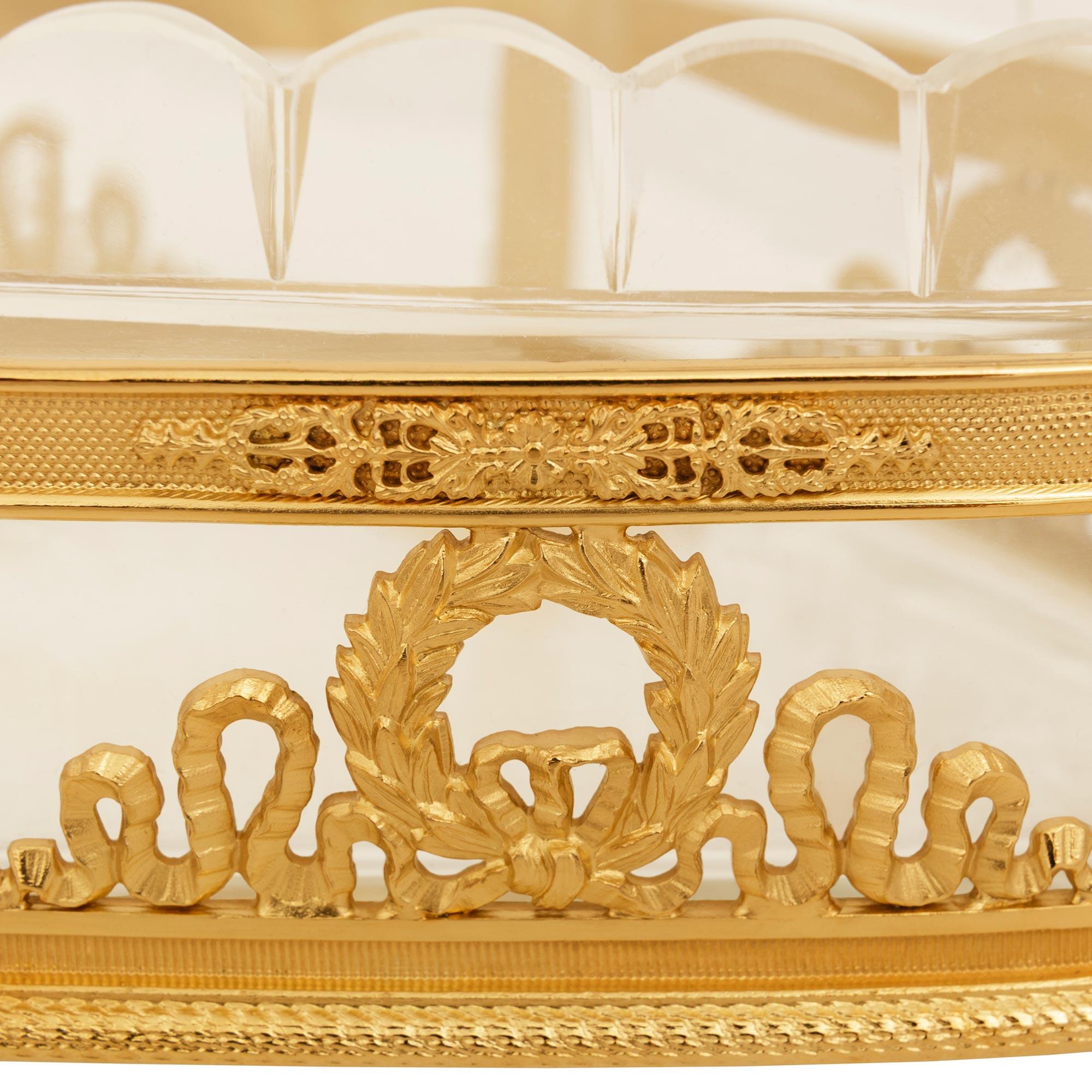 A French 19th century Neo-Classical st. Ormolu and Baccarat Crystal centerpiece For Sale 1