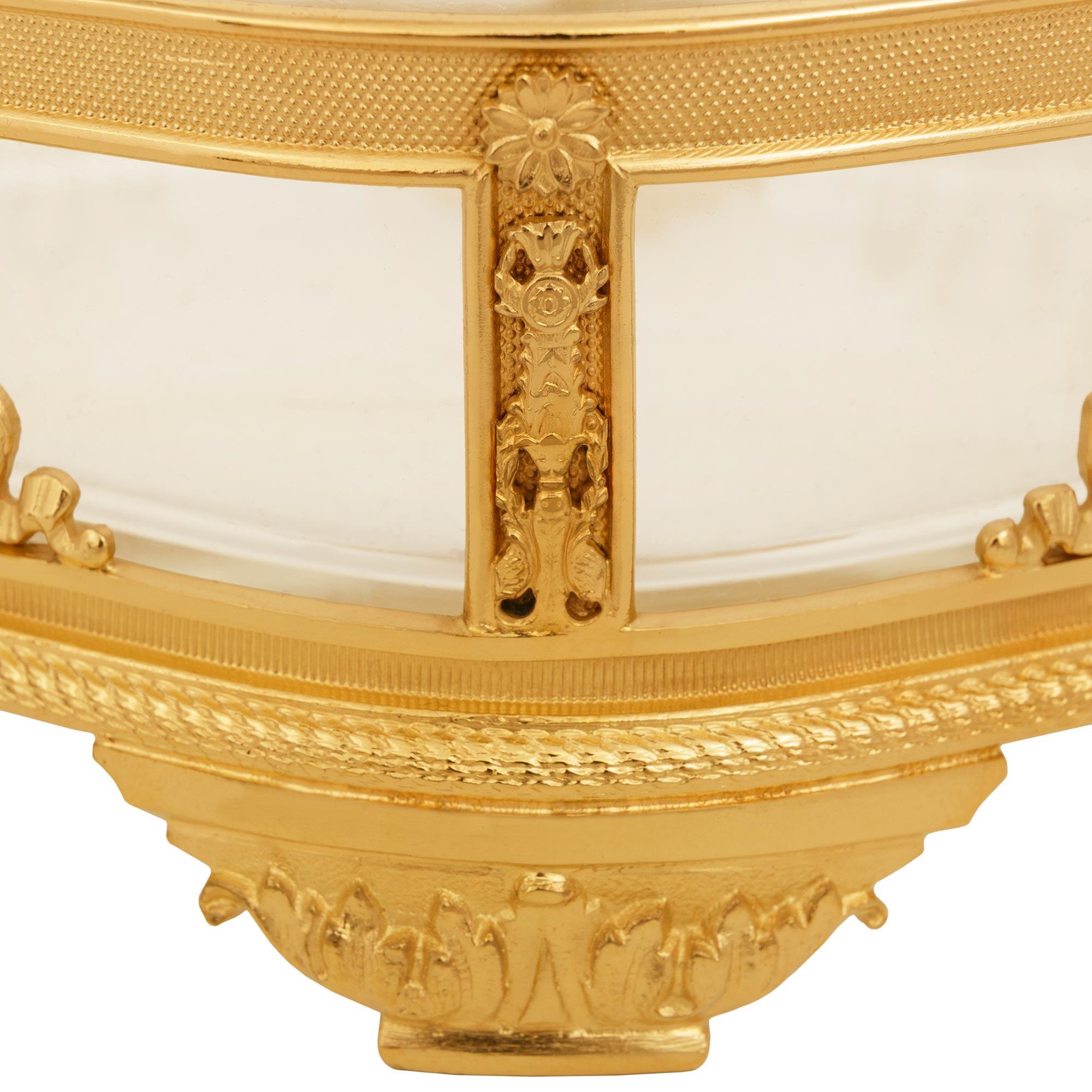 A French 19th century Neo-Classical st. Ormolu and Baccarat Crystal centerpiece For Sale 2