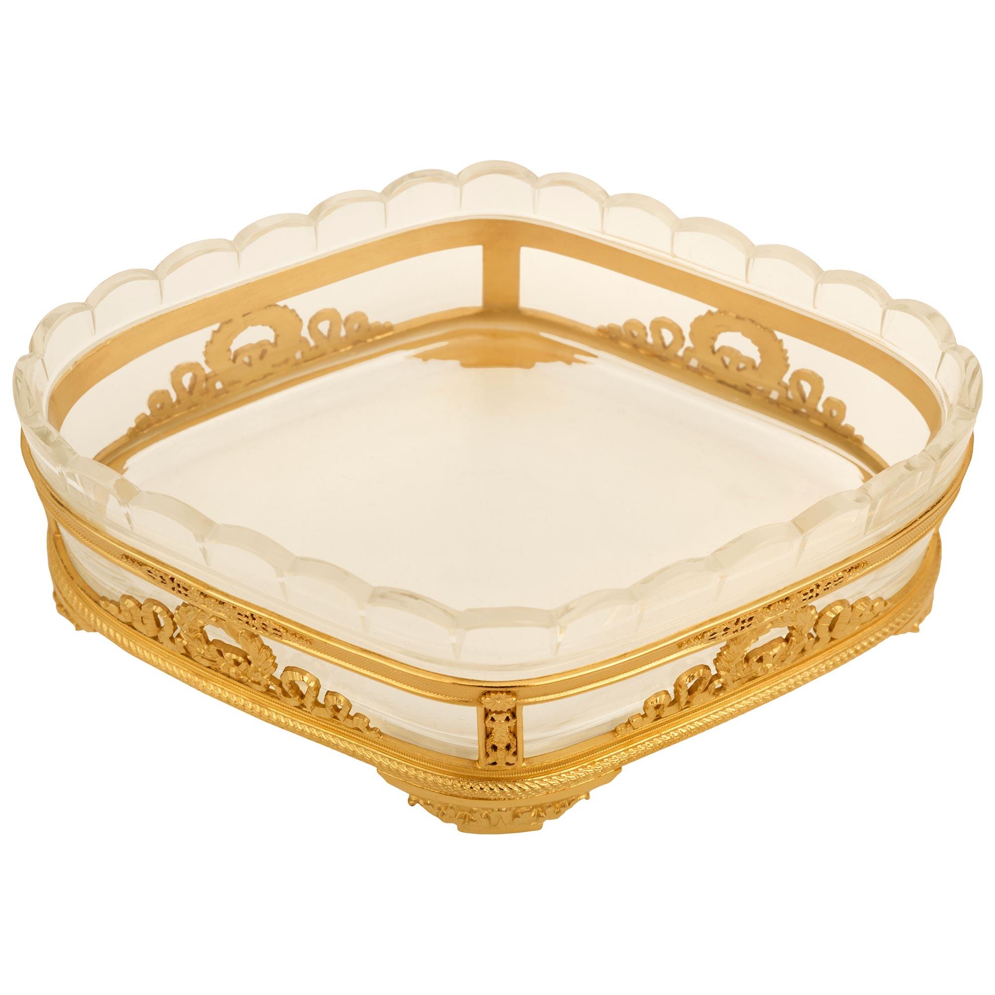 A French 19th century Neo-Classical st. Ormolu and Baccarat Crystal centerpiece For Sale 3