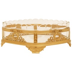 A French 19th century Neo-Classical st. Ormolu and Baccarat Crystal centerpiece