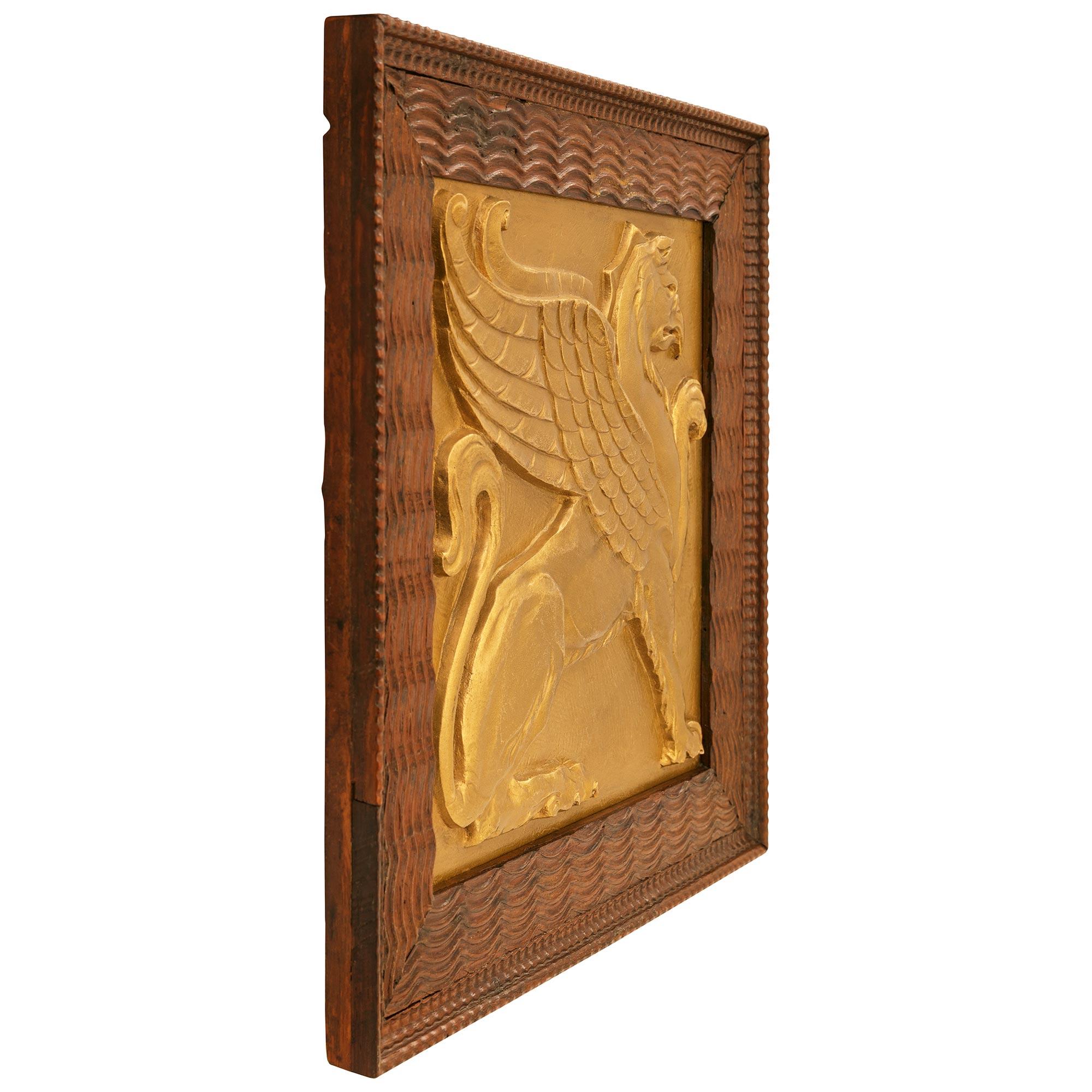 Una placa neoclásica francesa del siglo XIX st. Placa de ormolu y palisandro Neoclásico en venta