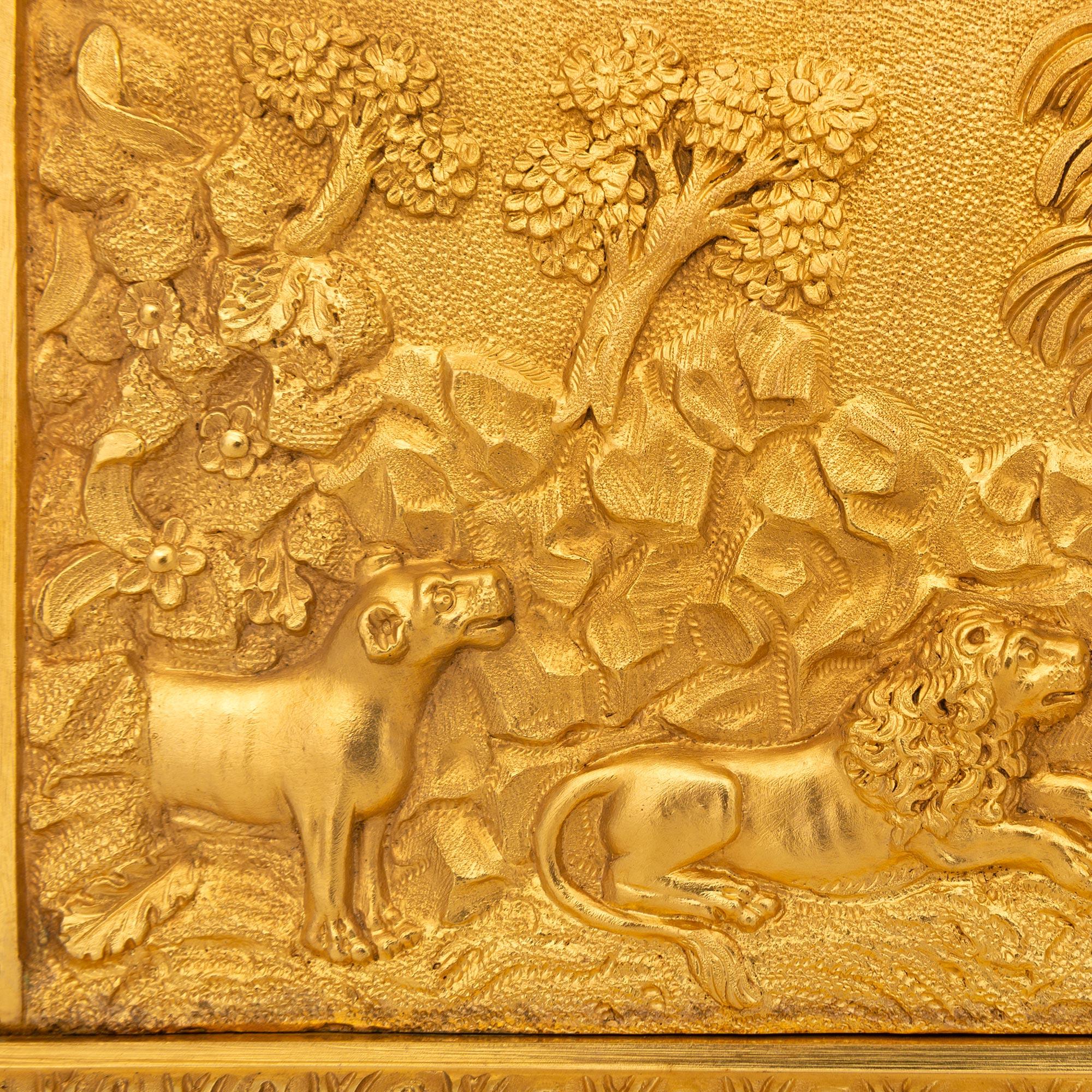 XIXe siècle Jardinière/planteuse en bronze doré du 19e siècle. Jardinière en bronze doré en vente