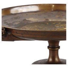 A French 19th century Neo-Classical st. patinated bronze tazza, signed F. Levill