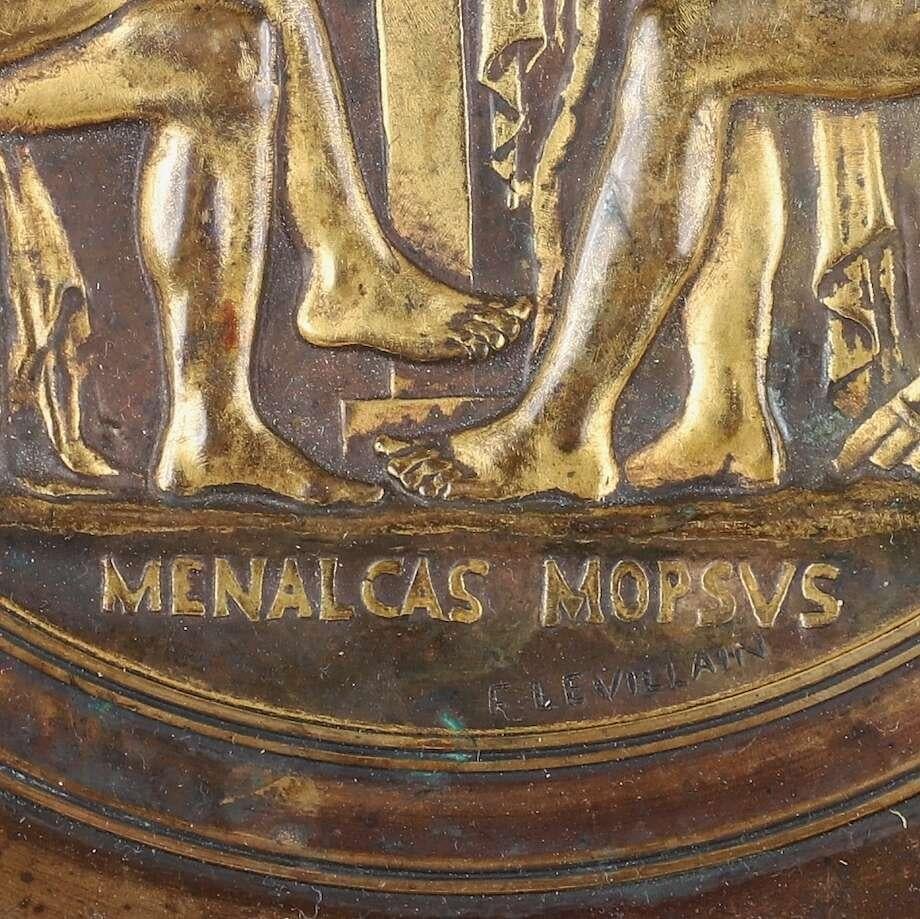 Bronzo Tazza in bronzo patinato neoclassico francese del XIX secolo, firmata F. Levill in vendita