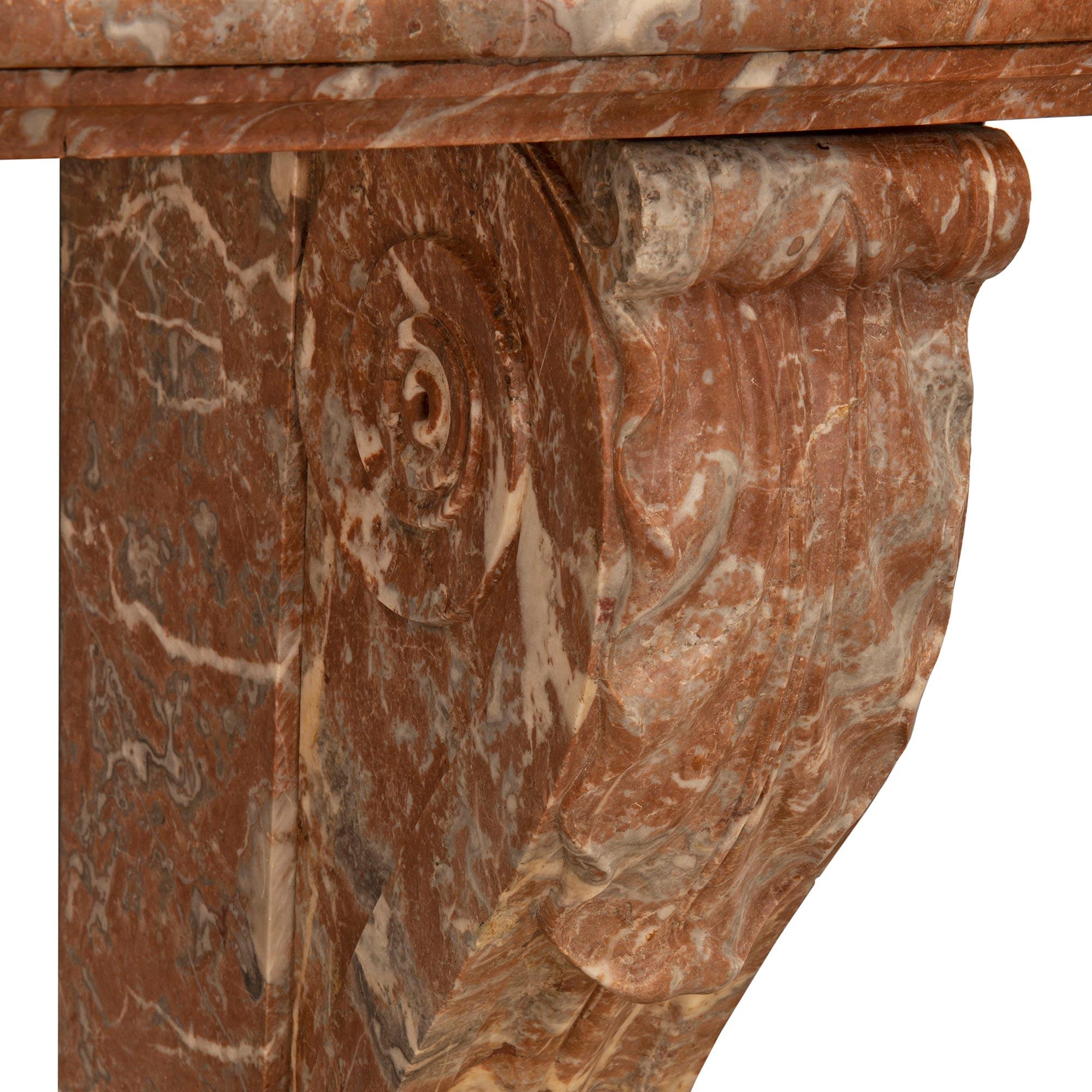 French 19th Century Neo-Classical St. Rouge Royale Marble Console For Sale 1