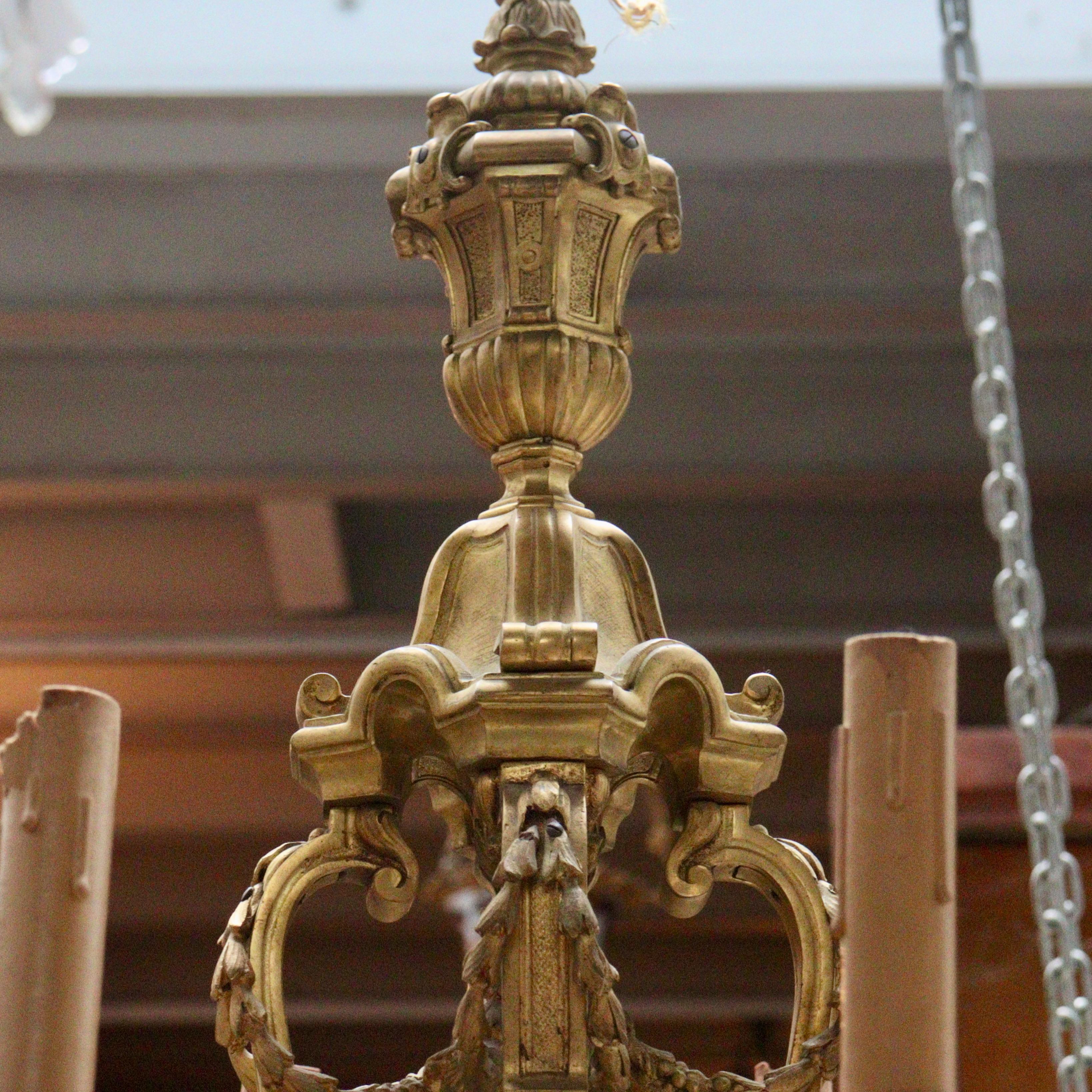 Francese Lampadario francese del XIX secolo in ormolu di André-Charles Boulle in vendita