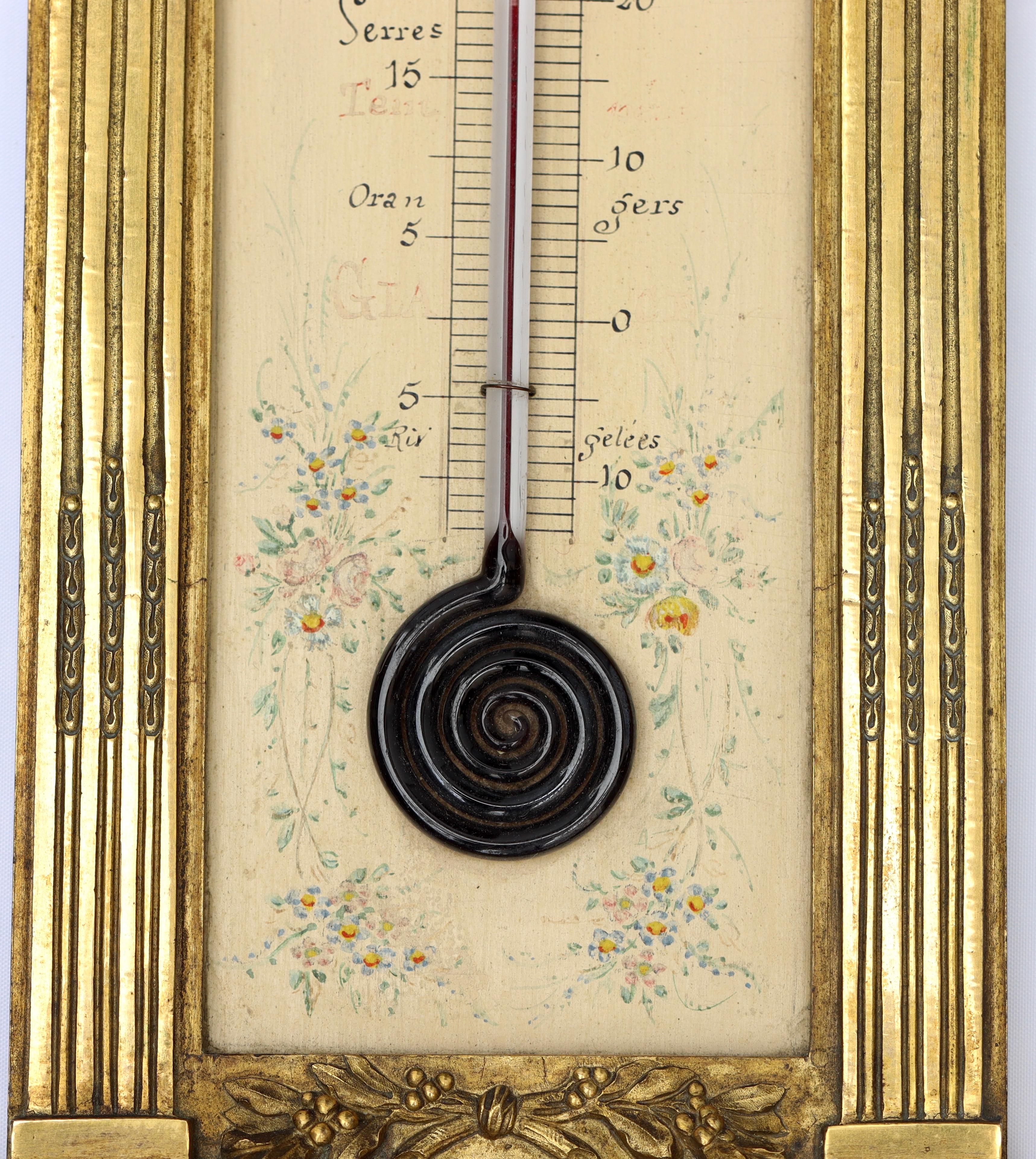A French 19th Century Ormolu Thermometer circa 1880 3