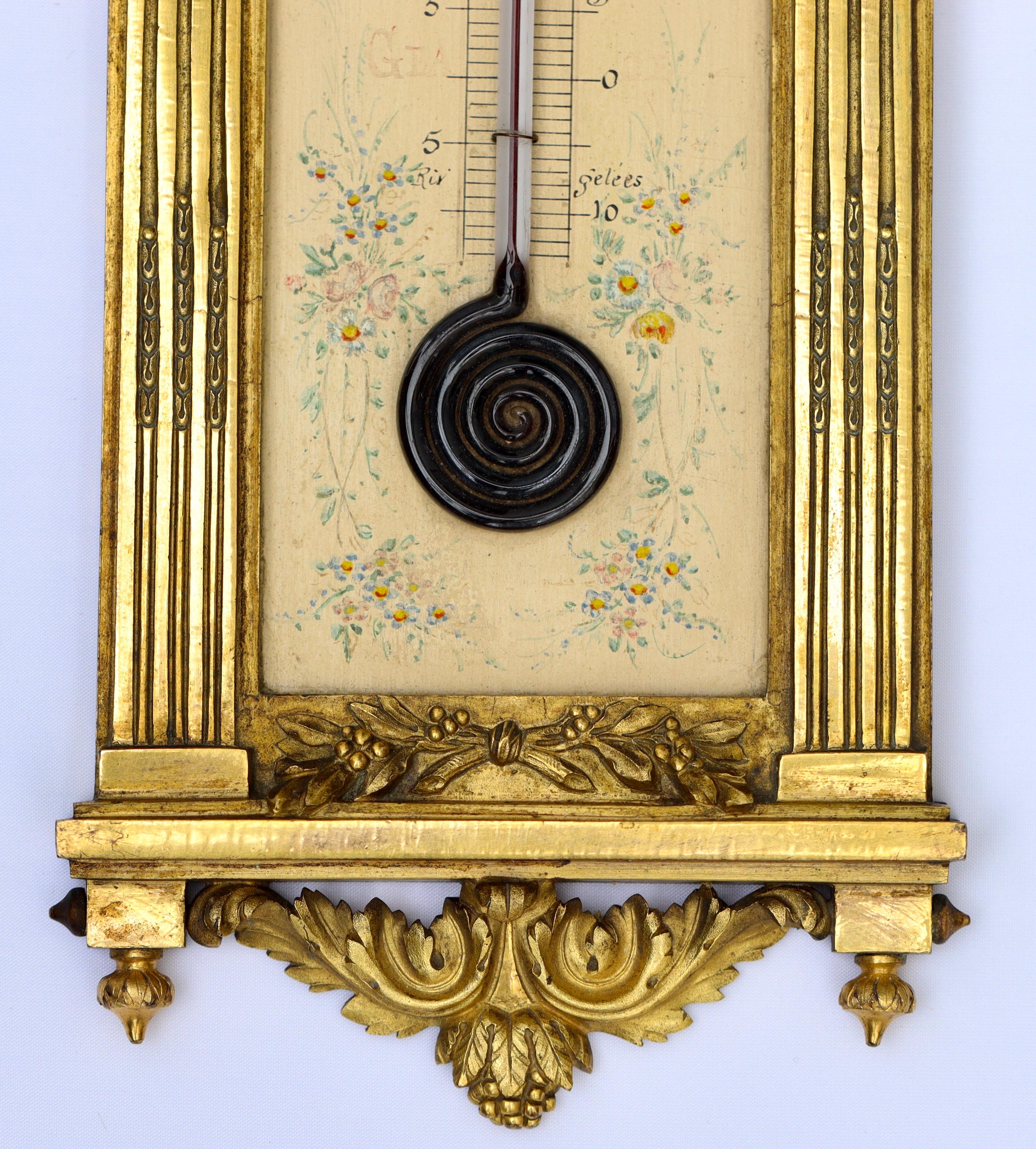A French 19th Century Ormolu Thermometer circa 1880 5